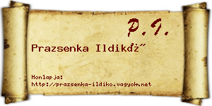 Prazsenka Ildikó névjegykártya